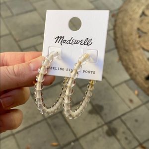 NWT Madewell beaded hoop earrings